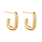 Shimmer Rectangle Earrings - Gold