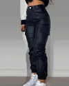 Cargo Leather Pants Lisa - Black