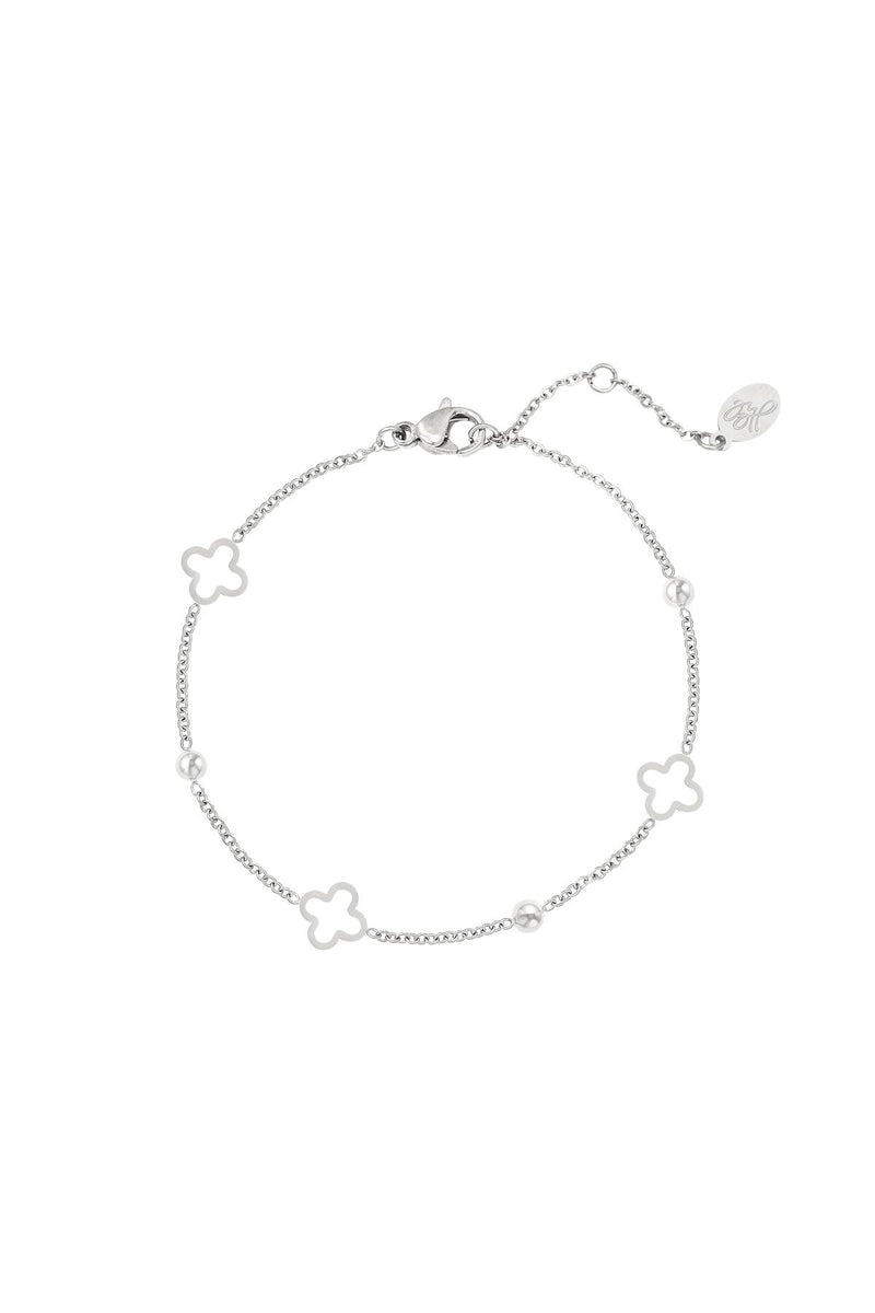 Silver Open Clovers Bracelet