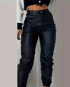 Cargo Leather Pants Lisa - Black