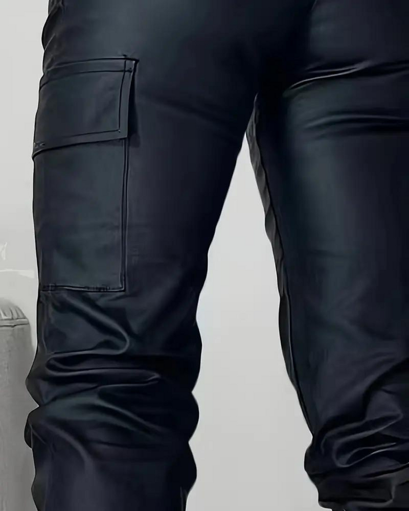Cargo Leather Pants Lisa - Black