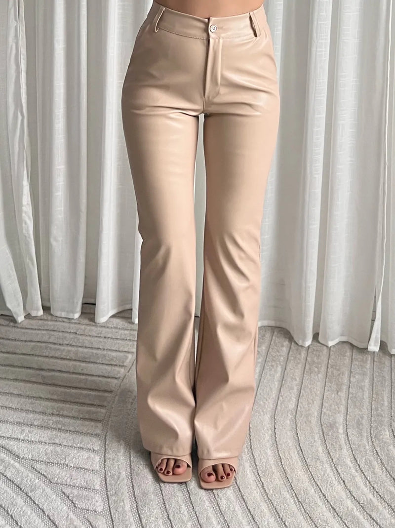 Leather Pants Kayla - Beige