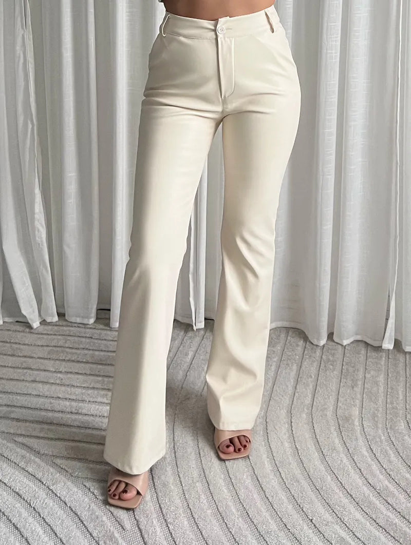 Leather Pants Kayla - Cream