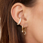 Moon Star Earrings - Gold
