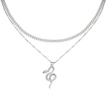 Chained Snake Necklace - Silver