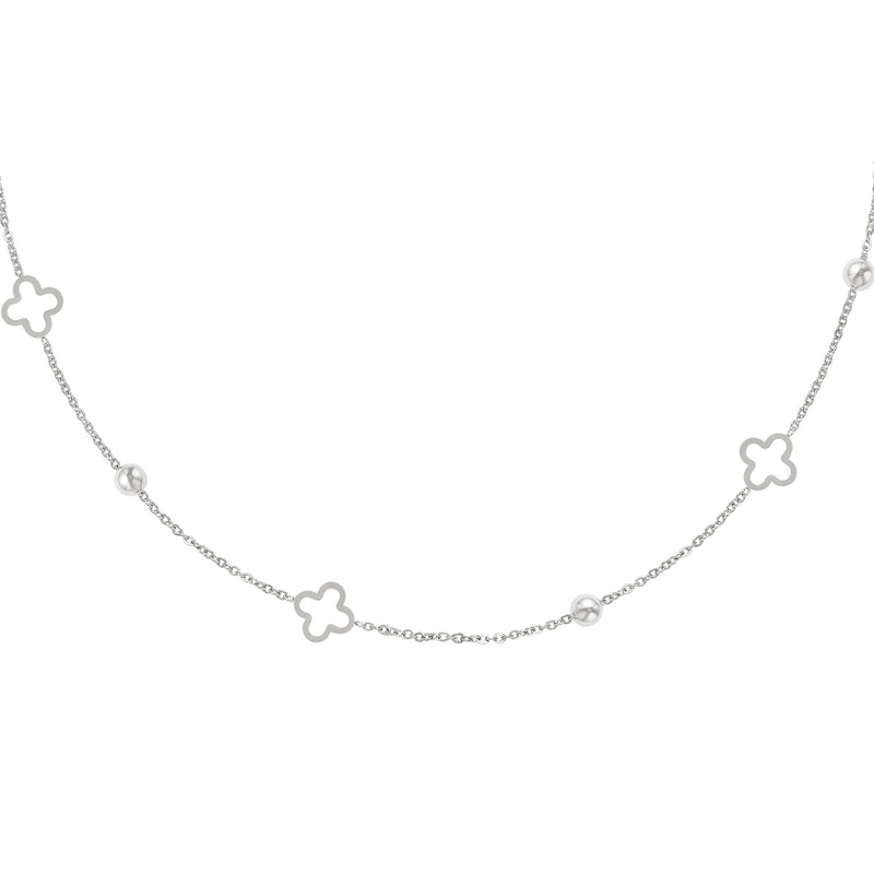 Silver Clovers Necklace