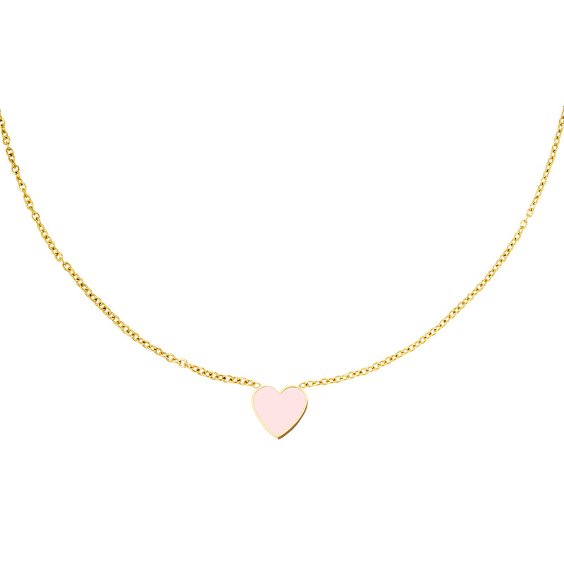 Pink Love Necklace - Gold
