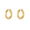 Ribbed Earrings  - Gold