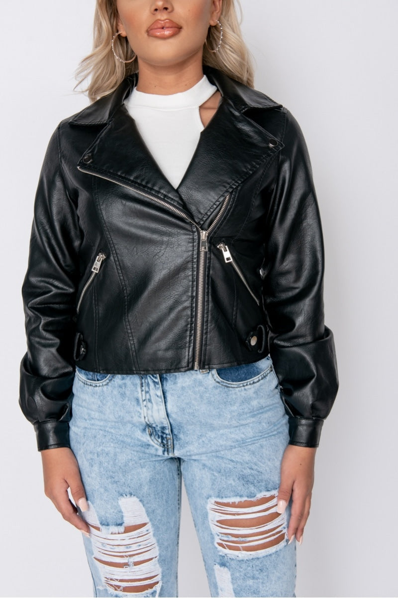 Leather Biker Jacket Stella