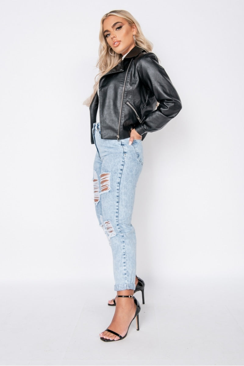 Leather Biker Jacket Stella