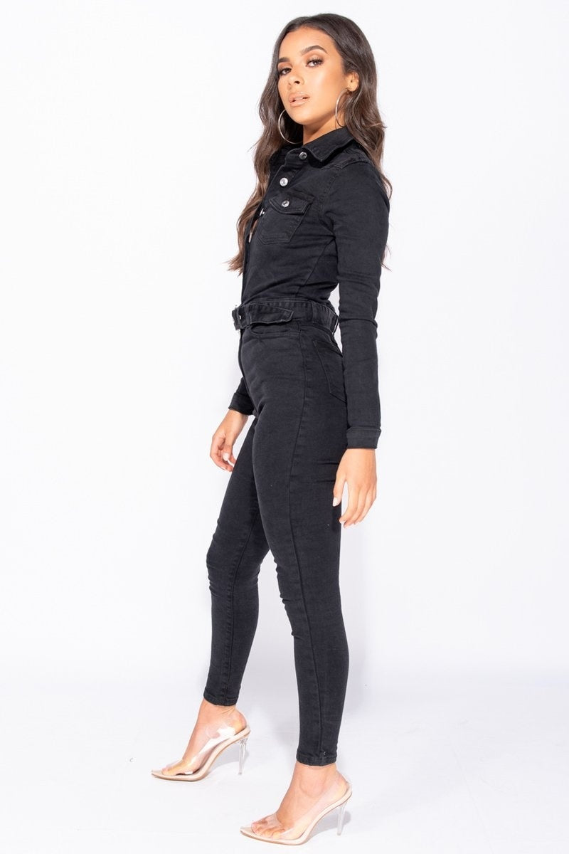 Denim Jumpsuit Bella - Dark Grey