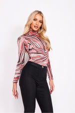 Marble Bodysuit Jennifer - Pink