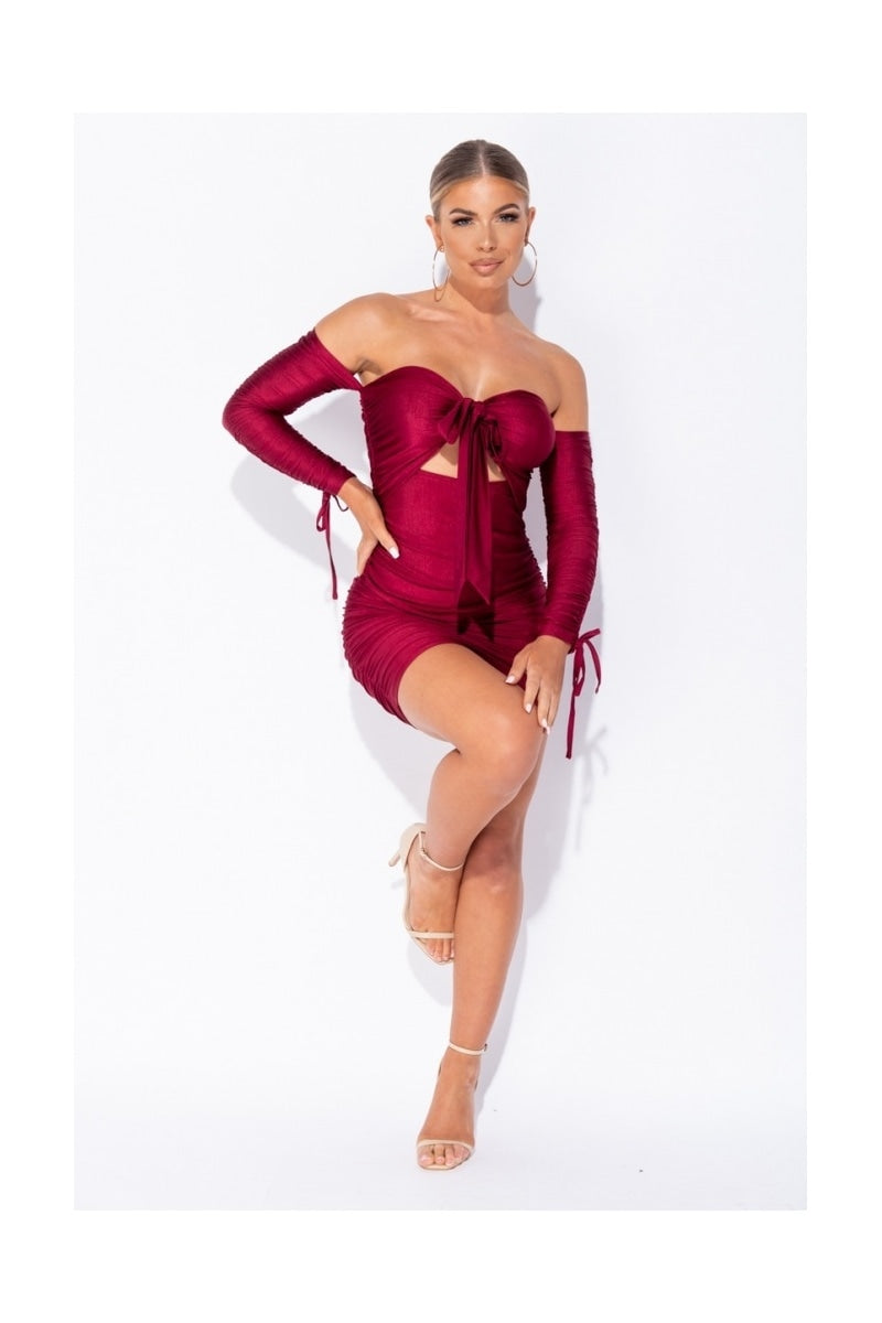 Mini dress Kimberly - Wine